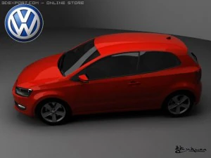 volkswagen polo 2010 pack1 3D Model