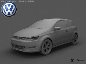 volkswagen polo 2010 pack1 3D Model