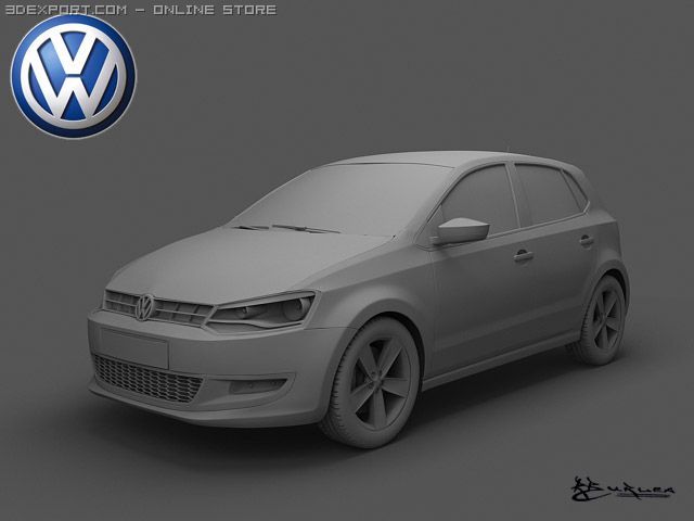 Volkswagen logo Modelo 3D in Piezas de Coche 3DExport