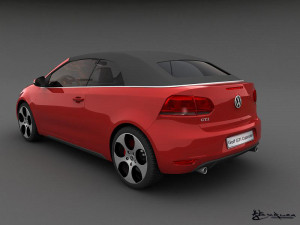 volkswagen golf gti cabriolet 2013 Modello 3D