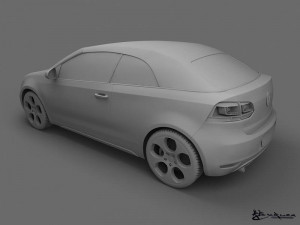 volkswagen golf gti cabriolet 2013 Modello 3D