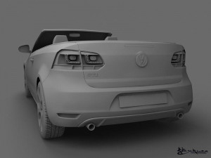 volkswagen golf gti cabriolet 2013 Modello 3D