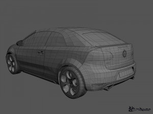 volkswagen golf gti cabriolet 2013 Modello 3D