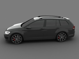 volkswagen golf gtd variant 2015 Model 3D