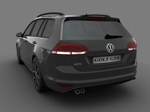 volkswagen golf gtd variant 2015 Model 3D