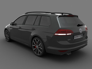 volkswagen golf gtd variant 2015 Model 3D