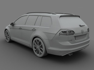 volkswagen golf gtd variant 2015 Model 3D