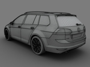 volkswagen golf gtd variant 2015 Model 3D