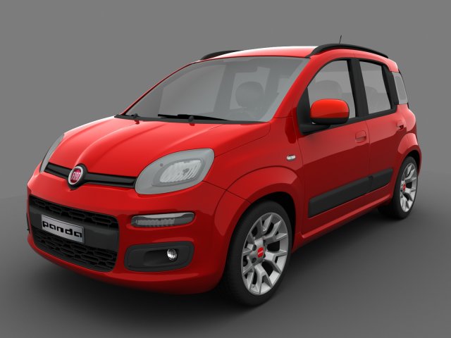 fiat panda 2017 3Dモデル .c4d .max .obj .3ds .fbx .stl .blend 