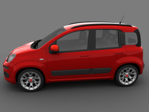 fiat panda 2017 3Dモデル