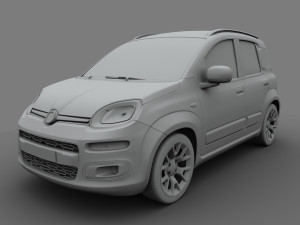 fiat panda 2017 3Dモデル