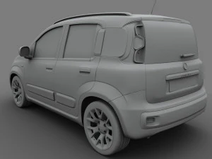 fiat panda 2017 3D Model