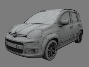 fiat panda 2017 3Dモデル