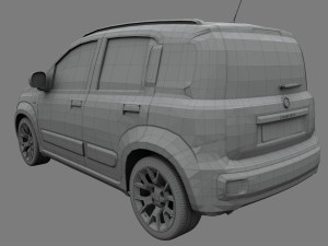 fiat panda 2017 3Dモデル