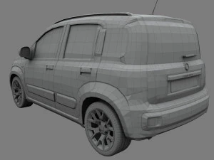fiat panda 2017 3D Model