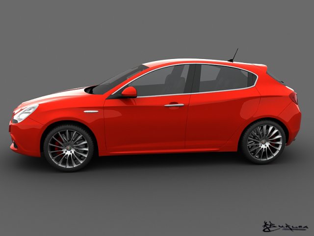 alfa romeo giulietta 2011 3D Model in Compact Cars 3DExport