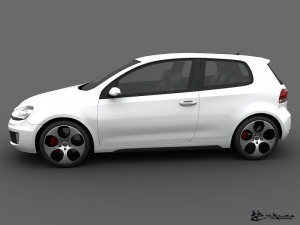 volkswagen golf gti 3doors 2010 Modèle 3D