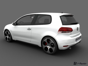 volkswagen golf gti 3doors 2010 Modèle 3D