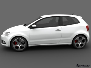 volkswagen polo gti 3doors 2011 Modelo 3D