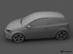 volkswagen polo gti 3doors 2011 Modelo 3D
