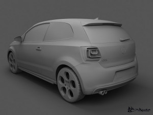 volkswagen polo gti 3doors 2011 Modelo 3D