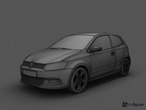volkswagen polo gti 3doors 2011 Modelo 3D