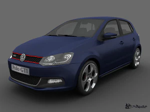 volkswagen polo gti 5 pintu 2011 Model 3D