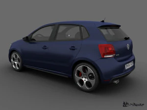 volkswagen polo gti 5doors 2011 3D Model