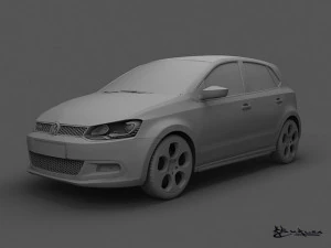 volkswagen polo gti 5doors 2011 3D Model
