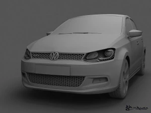 volkswagen polo gti 5doors 2011 3D Model