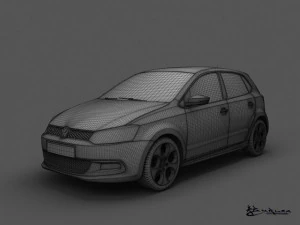 volkswagen polo gti 5doors 2011 3D Model