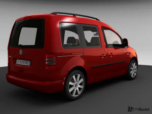 volkswagen caddy life 2010 3D Model