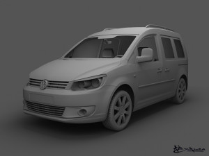 volkswagen caddy life 2010 Model 3D