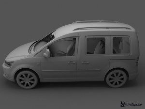 volkswagen caddy life 2010 Model 3D