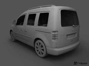 volkswagen caddy life 2010 3D Model