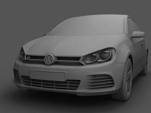 volkswagen golf r 3doors 2010 3D Model