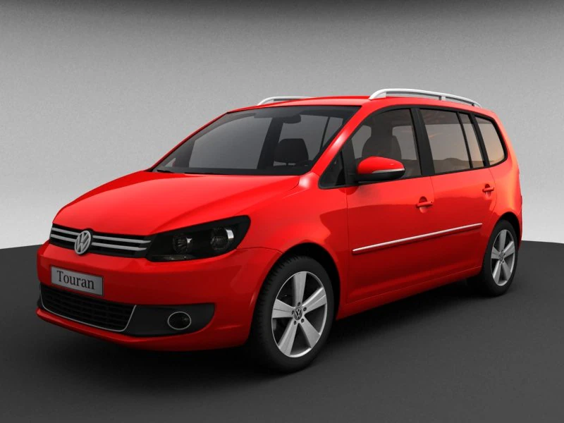 volkswagen touran 2011 3D Model .c4d .max .obj .3ds .fbx .stl .blend 