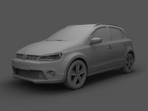 volkswagen crosspolo 2010 3D Модель