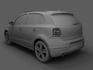 volkswagen crosspolo 2010 3D Модель