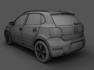 volkswagen crosspolo 2010 3D Модель