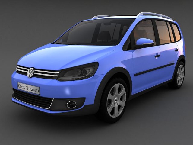 volkswagen crosstouran 2011 Modelo 3D .c4d .max .obj .3ds .fbx .stl .blend 