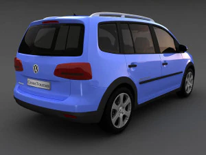 volkswagen crosstouran 2011 3D Model