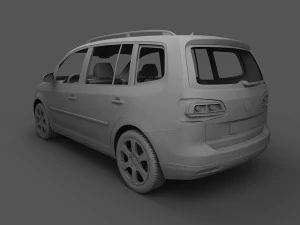 volkswagen crosstouran 2011 3D Model