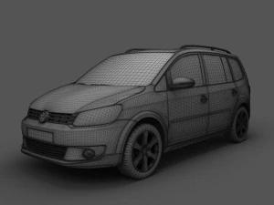 volkswagen crosstouran 2011 3D Model