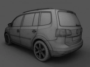 volkswagen crosstouran 2011 3D Model