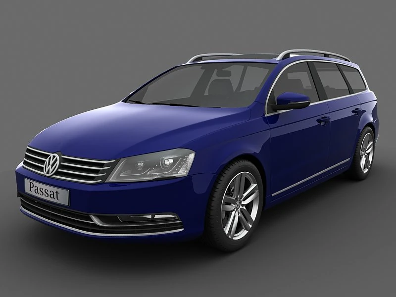 volkswagen passat estate 2011 3D Model .c4d .max .obj .3ds .fbx .stl .blend 