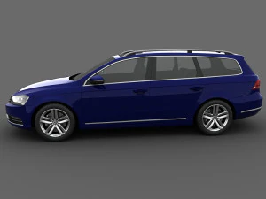 volkswagen passat estate 2011 3D Model