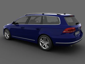 volkswagen passat estate 2011 3D Model
