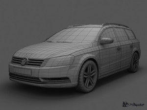 volkswagen passat estate 2011 Model 3D