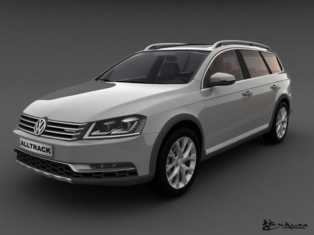 volkswagen passat alltrack 2013 Model 3D .c4d .max .obj .3ds .fbx .stl .blend 